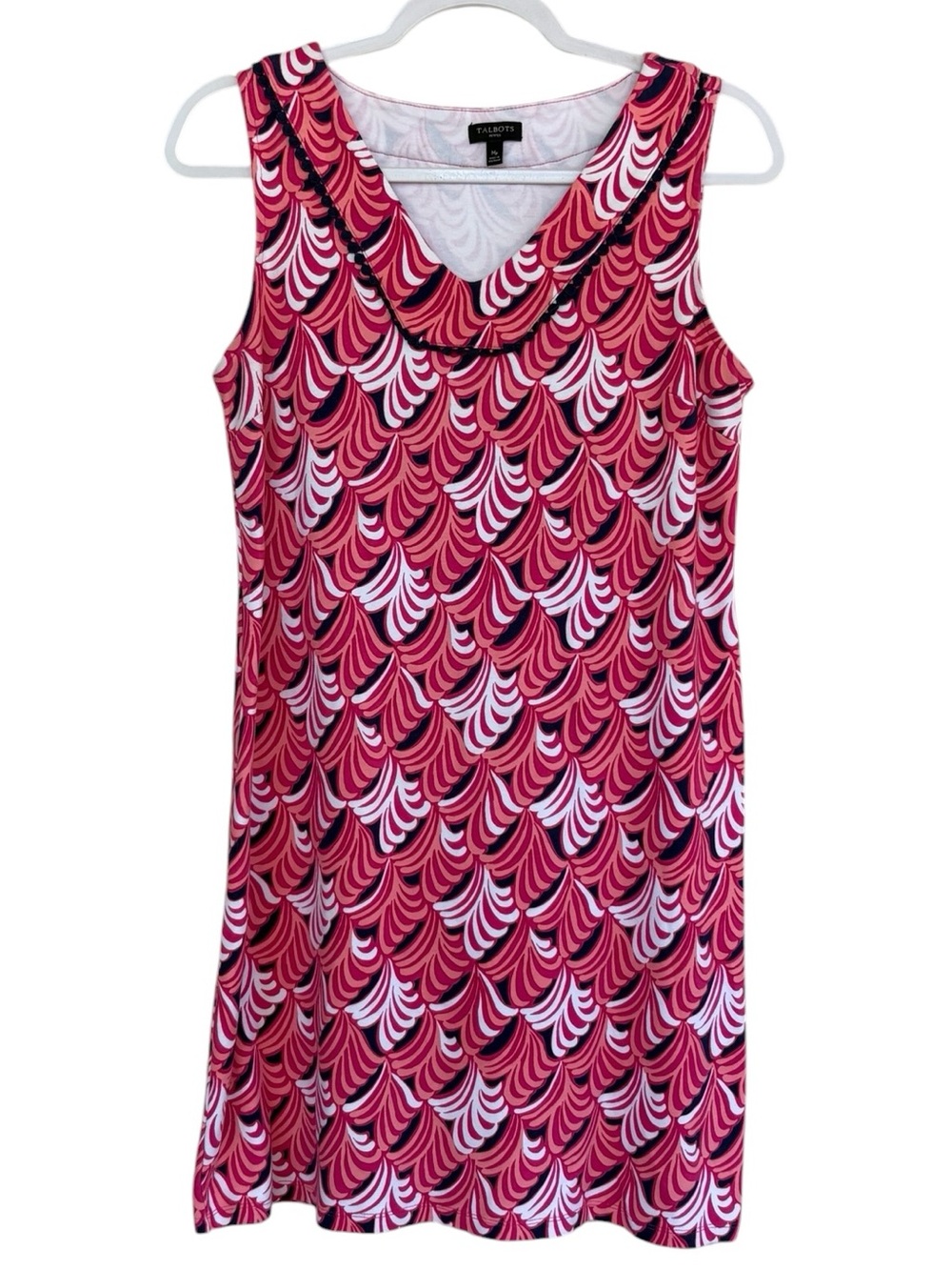 Talbots Whimsical Waves Shift Dress Size MP